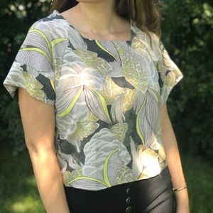zara floral blouse